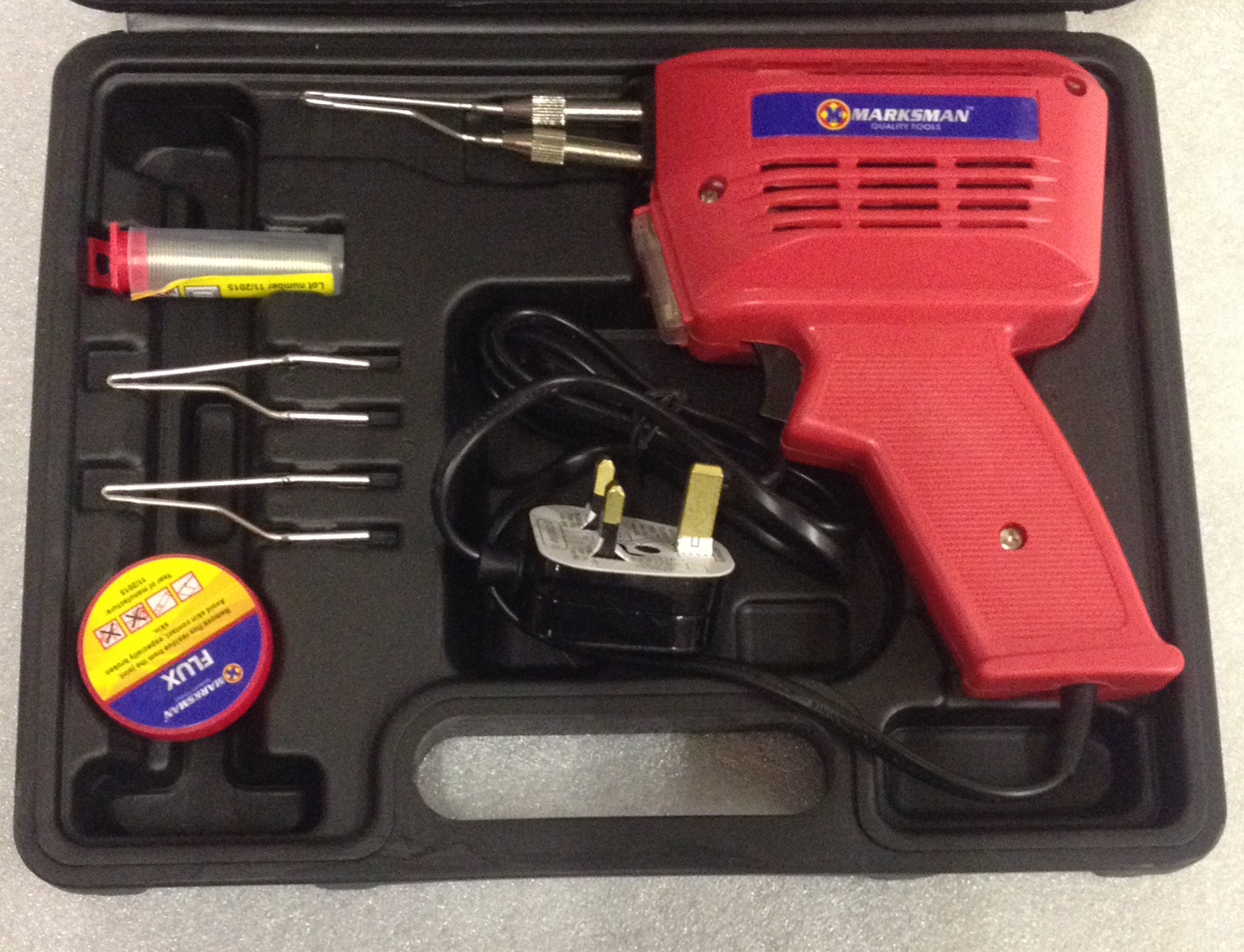 150W ELECTRIC SOLDERING IRON SOLDER GUN KIT + 3 TIPS + CASE 150 WATT