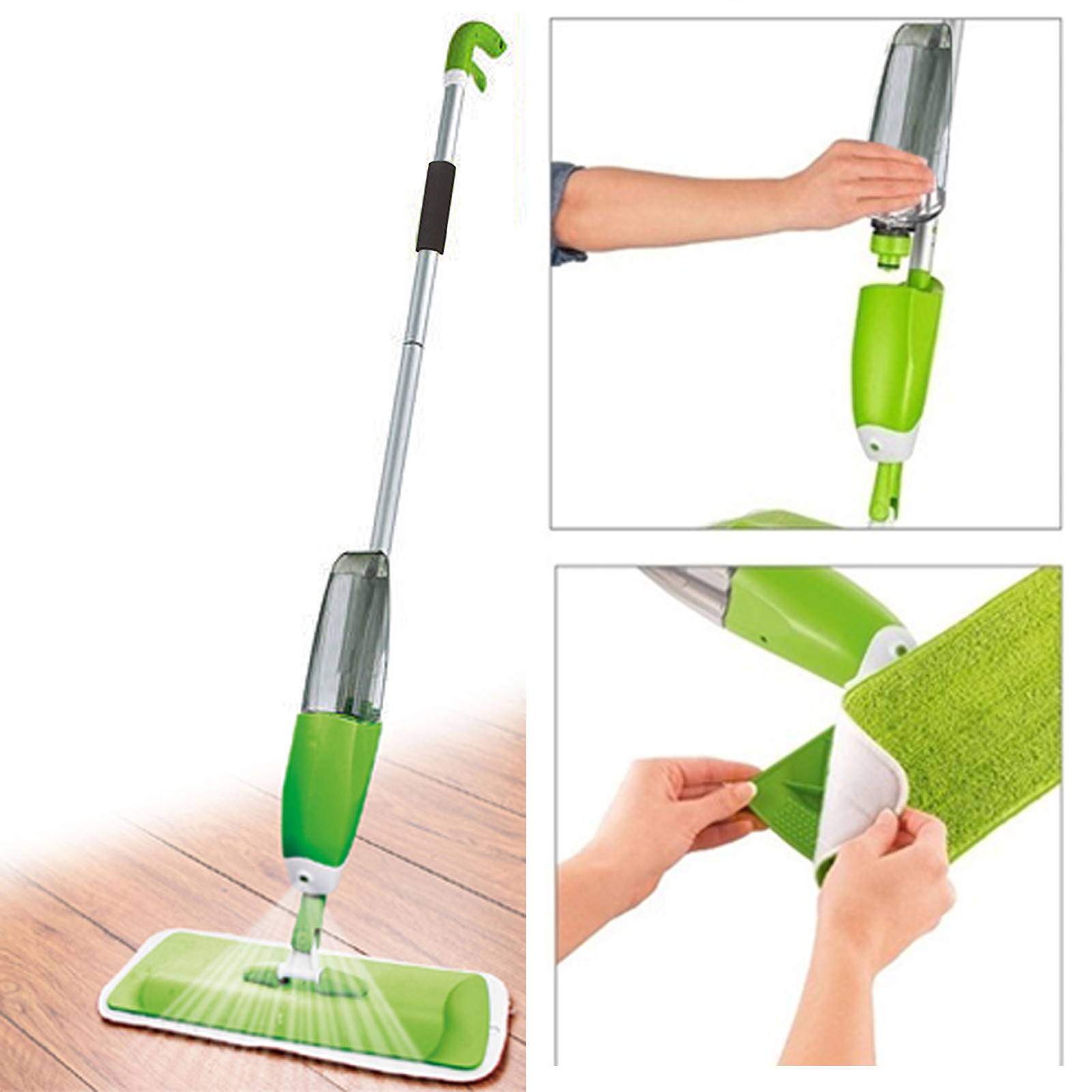 NEW TRIGGER SPRAY WATER SPRAYING MOP MICROFIBRE FLAT SPRAY MOP 350ML