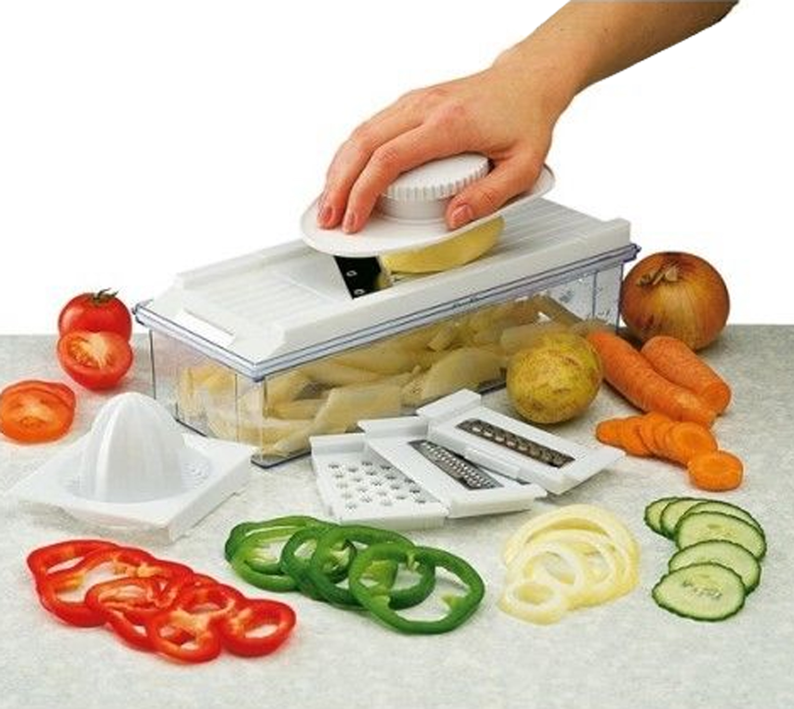 MULTI WONDER SLICER GRATER VEGETABLE FRUIT DICER CUTTER CHOPPER JUICER